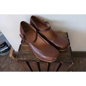 Dansko Lilah Mary Jane Platform Brown Oiled Leather Womens 41